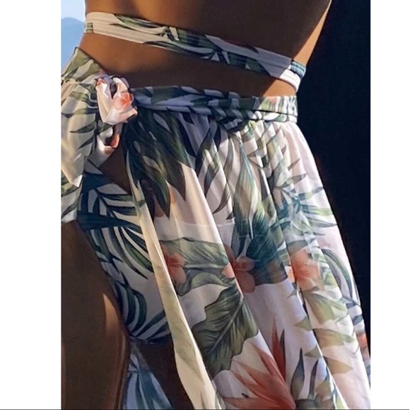 3 piece tropical boho swim set - Picture 5 of 7